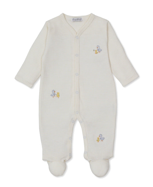 Duck Paddle Footie- Yellow Stripe