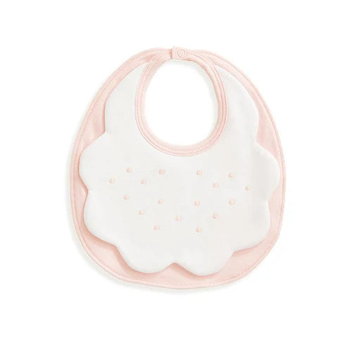 Scalloped Pima & Terry Bib-Pink