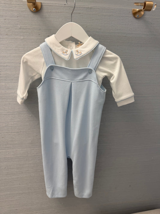 Rocking Horse Pima Jacquard Overall Set