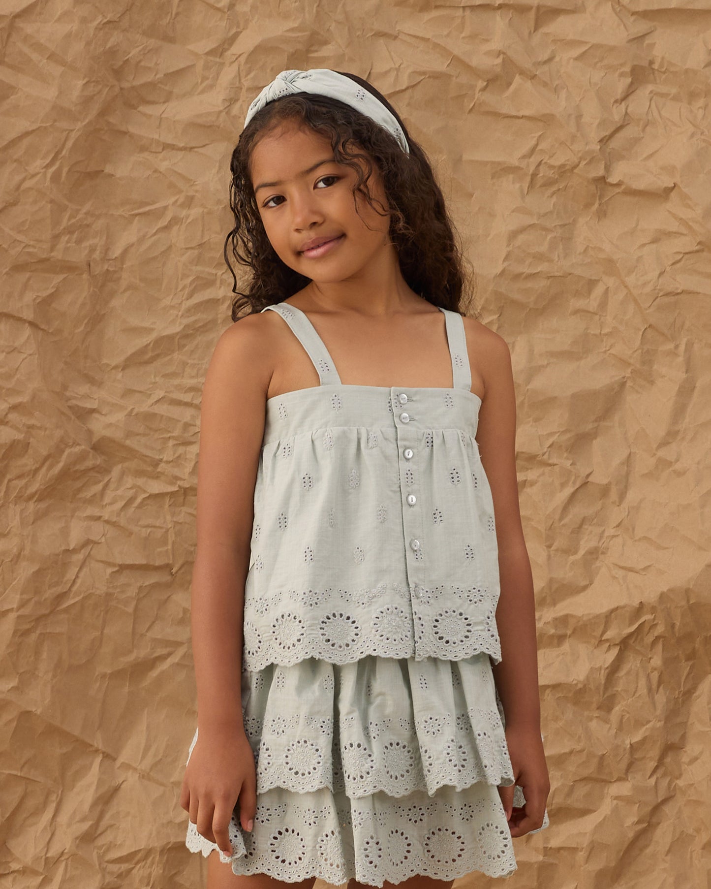 Rose Skirt Set - Seafoam