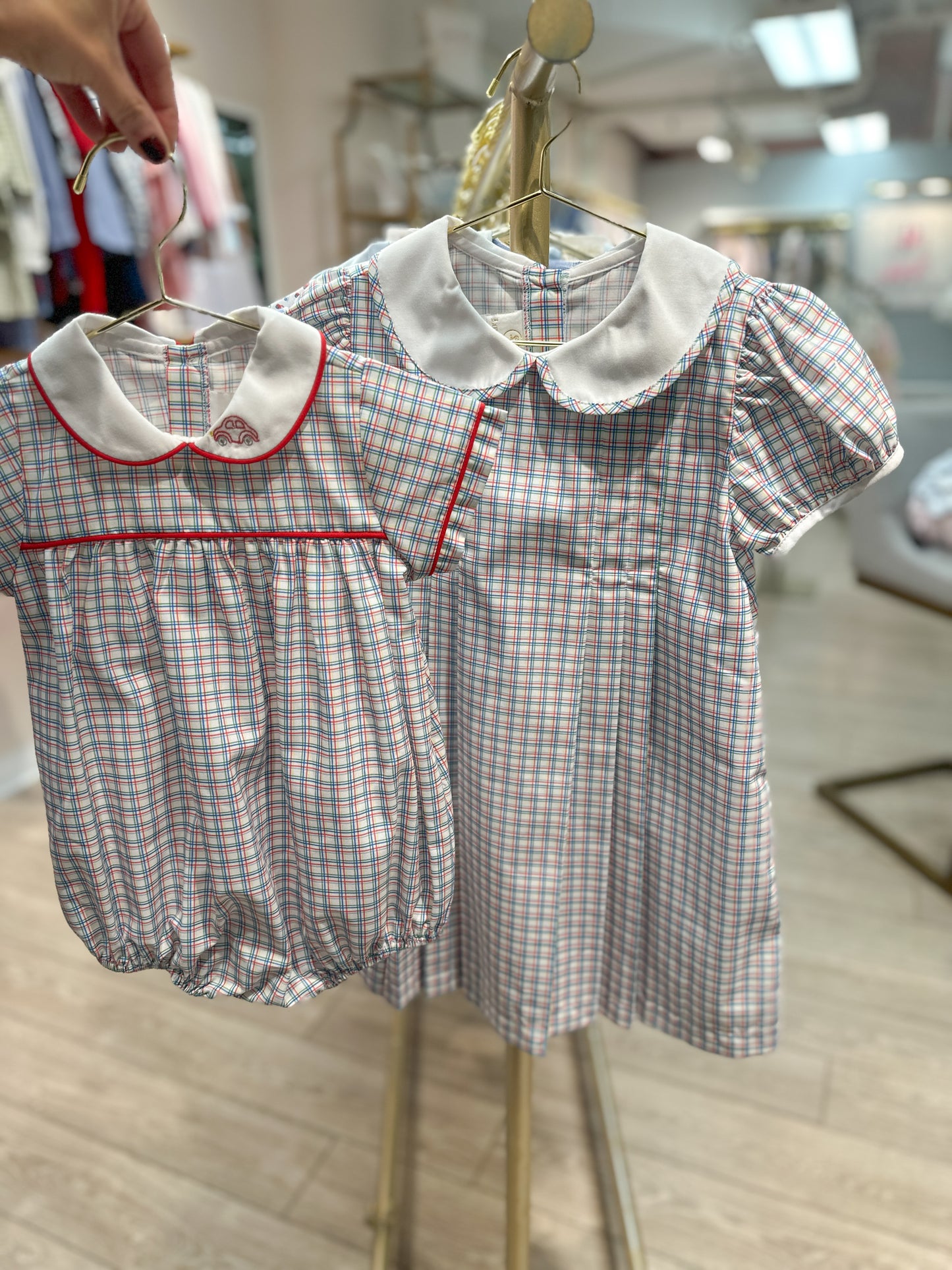 Perfectly Pleated Dress - Primary Plaid
