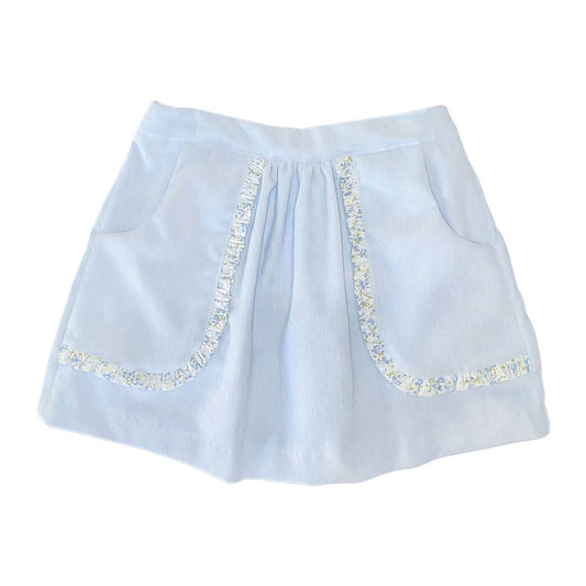 Everly - Blue Floral Skirt Set *PRE ORDER*