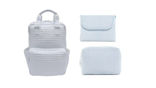 Quilted All You Need Bundle in Pimlico Stripe Blue + Changer Mat + Everyday (3 Piece)