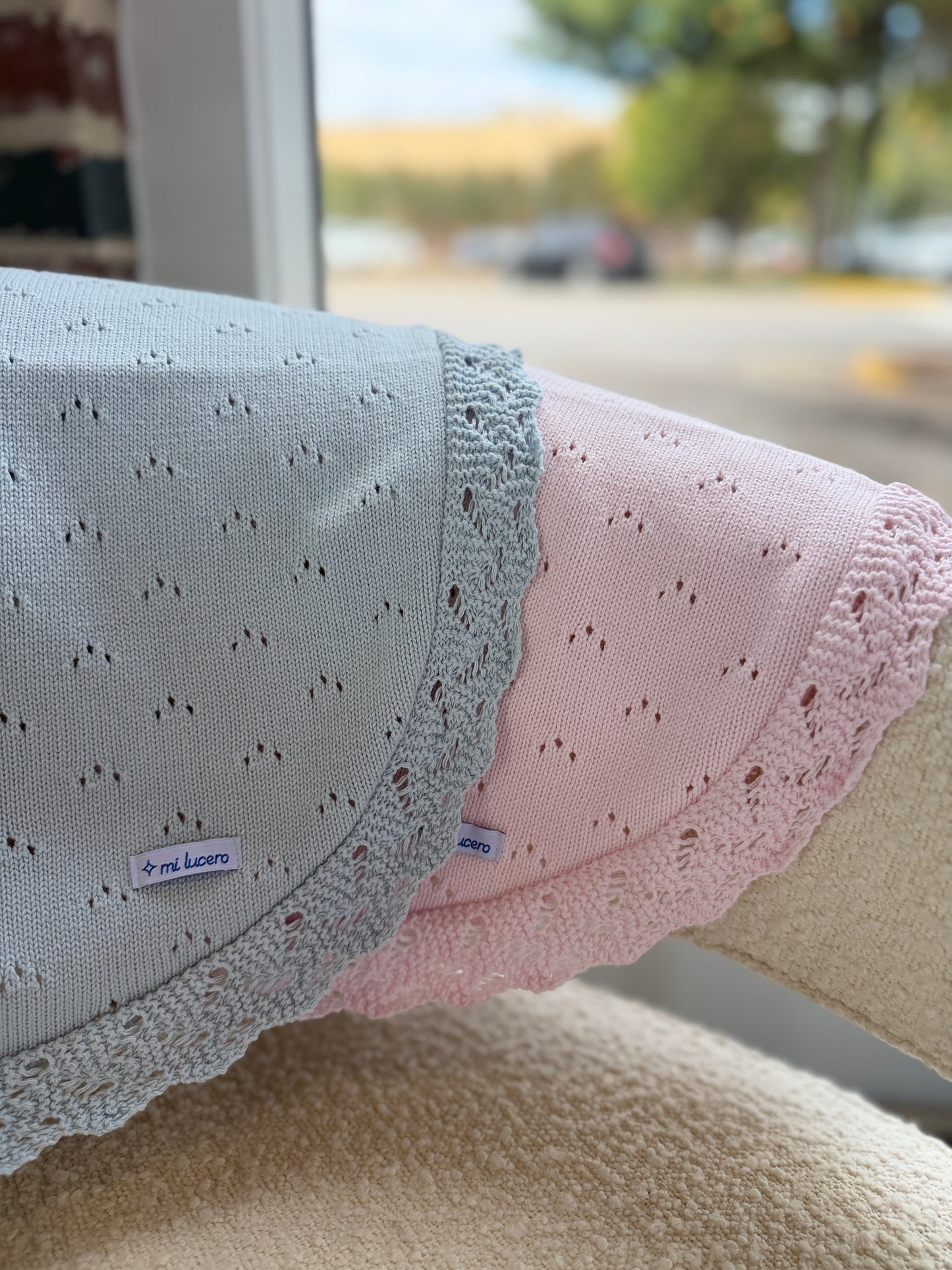 Mi Lucero Pink Stroller Blanket