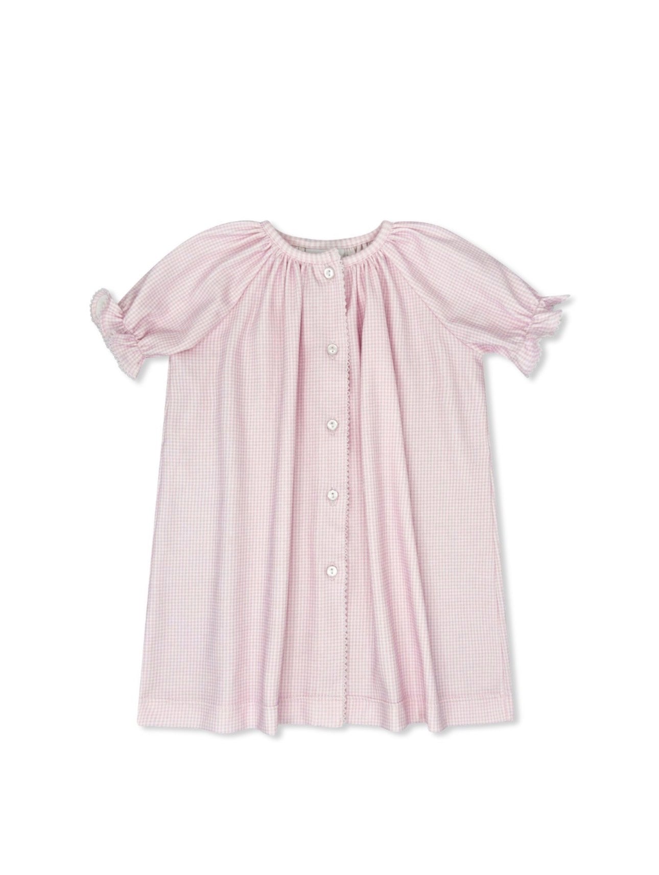 Vintage Daygown - Baby Pink Minigingham Knit
