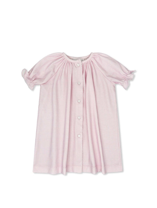 Vintage Daygown - Baby Pink Minigingham Knit