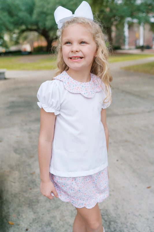 Susie Scallop Skirt Set - Pumpkin Grove Floral
