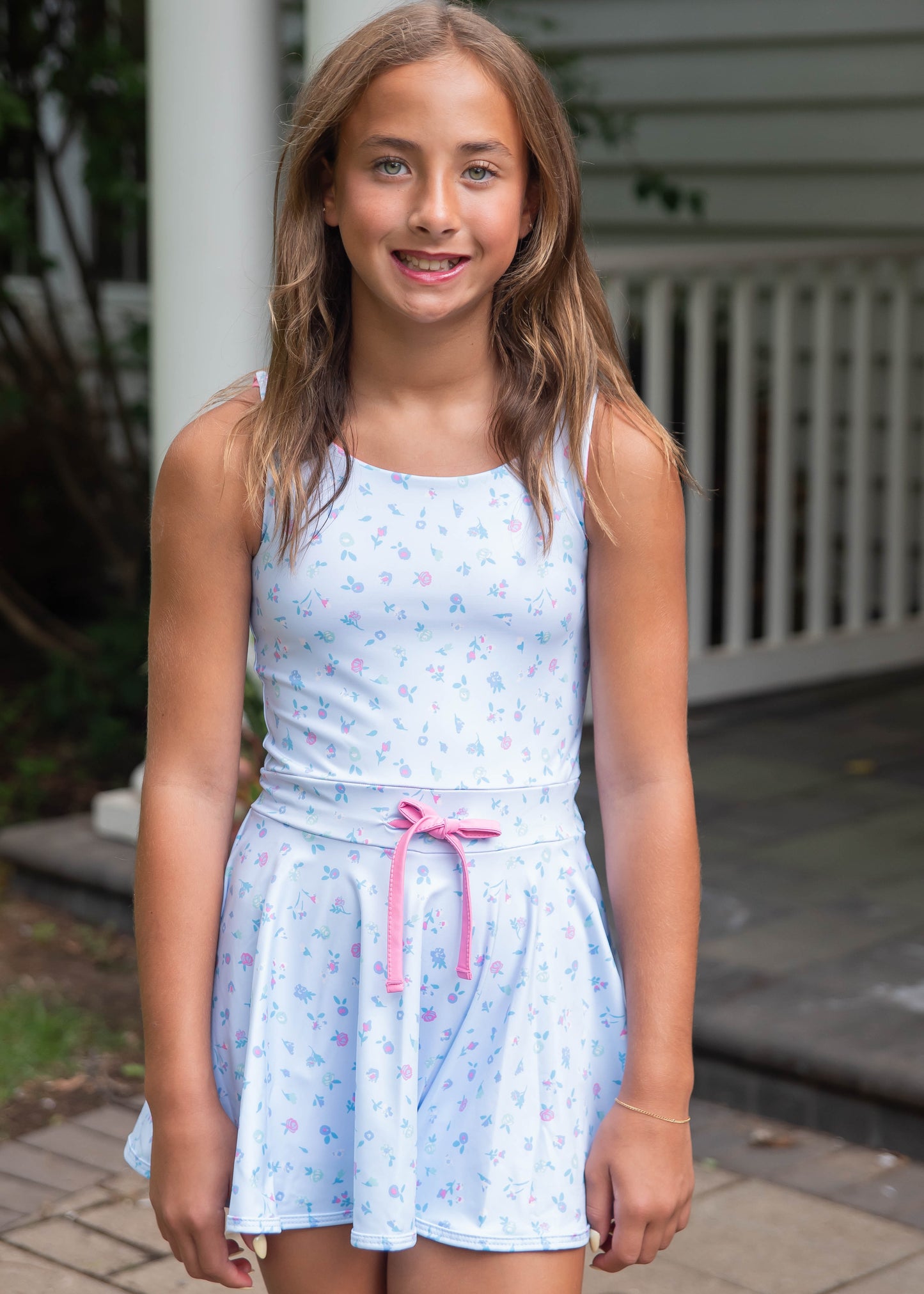 Blue Floral Tie Dress *PRESALE*