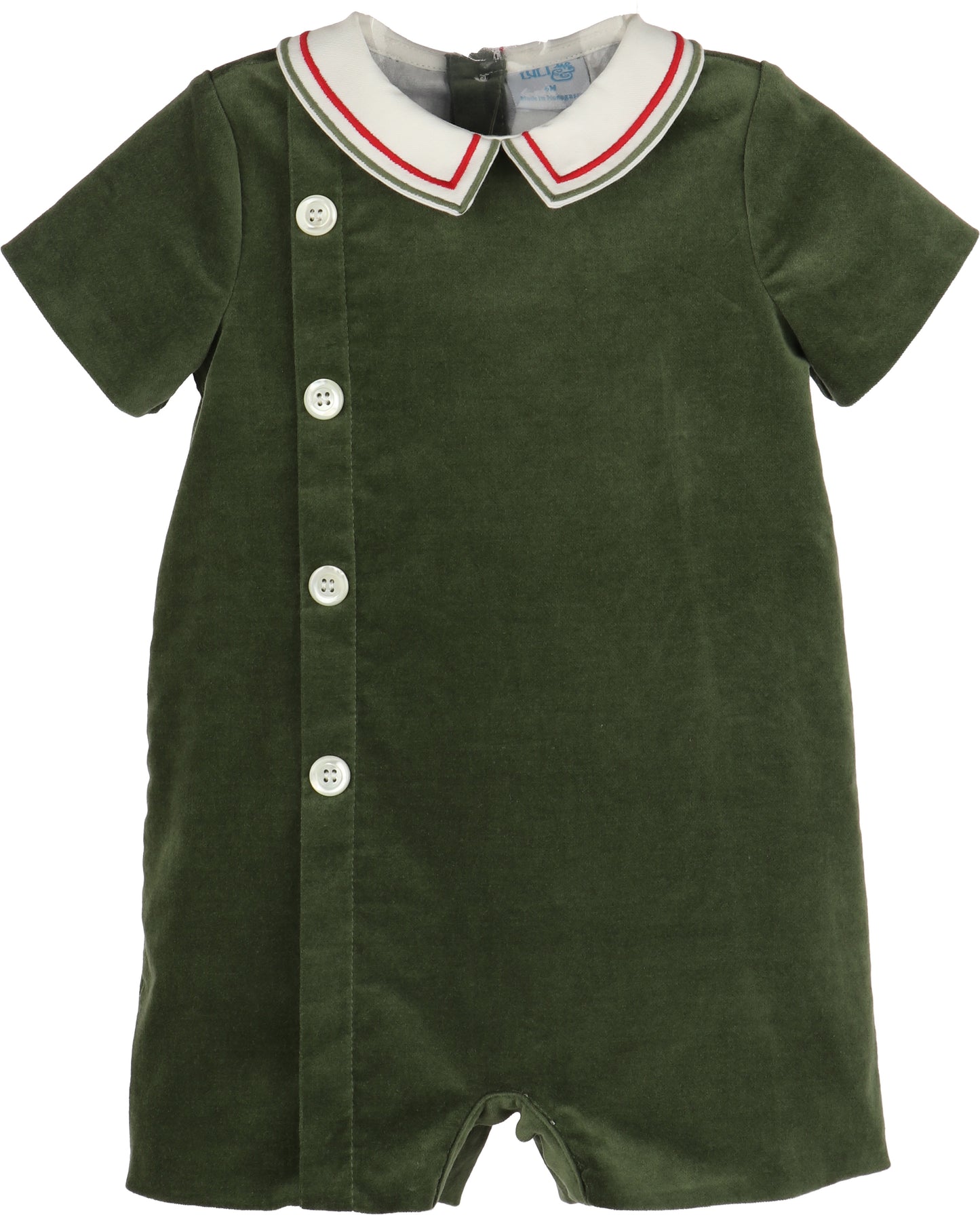 Mistletoe Velvet Boy Bubble-Green