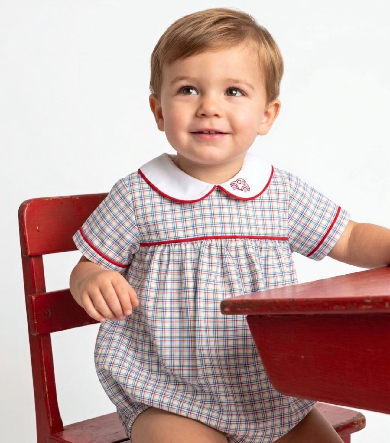 Covington Bubble - Primary Plaid, Cars