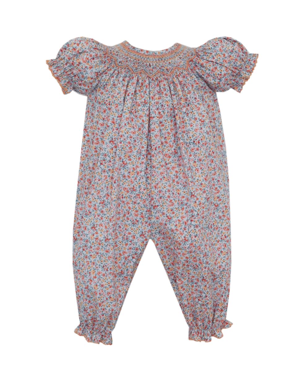 Alice - Light Blue & Orange Floral Bishop Longall *PREORDER SHIPS JULY*