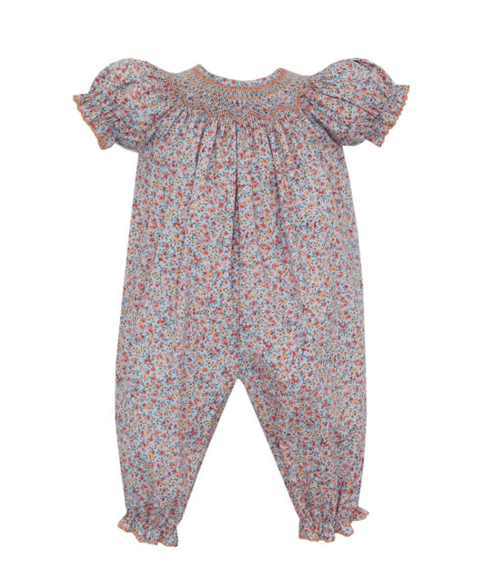 Alice - Light Blue & Orange Floral Bishop Longall *PREORDER SHIPS JULY*