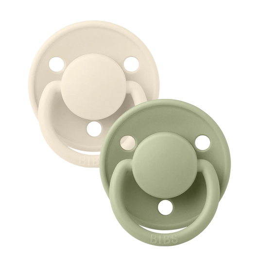 De Lux 2 PACK Ivory/Sage Round / One Size / Silicone