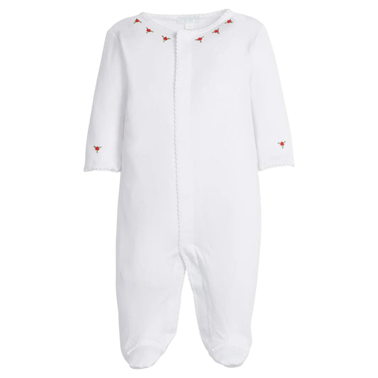 Embroidered Footie - Holly