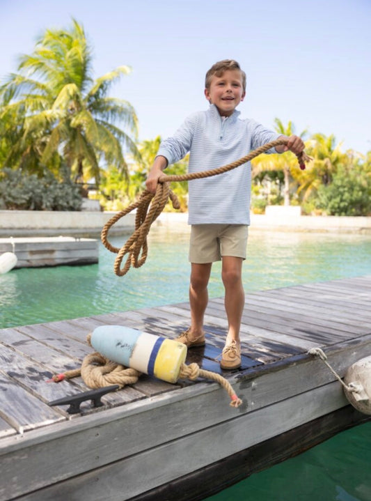 Hayword Half Zip- Beale Street Blue Stripe