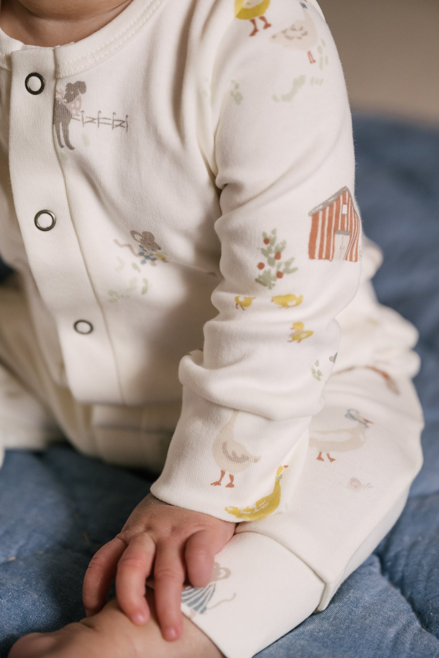 Placket Romper - On the Farm