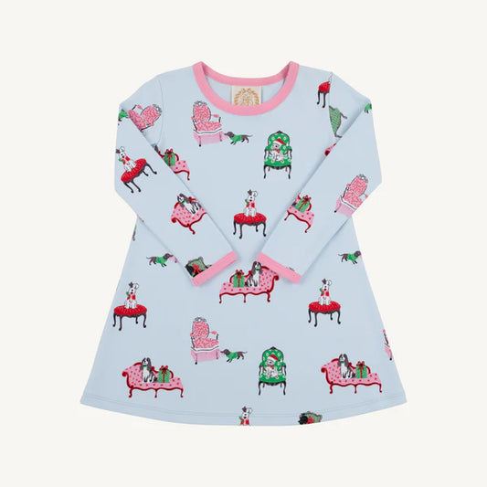 Long Sleeve Polly Play Dress - Paw-recious