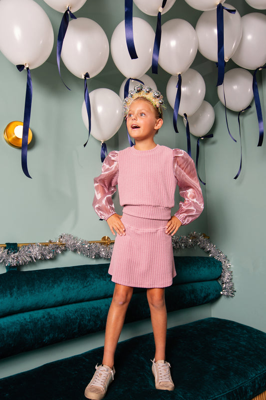 Libba Skirt - Textured Pink