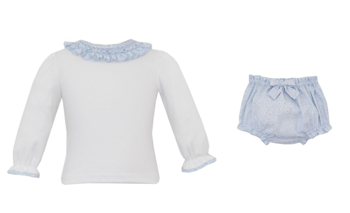 Blue Floral Bloomer Set *PREORDER SHIPS JULY*