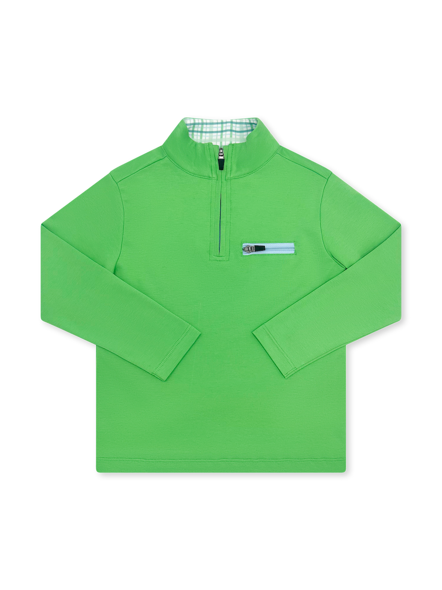 Hudson Half Zip - Griffin Green with Boxwood Plaid Lining