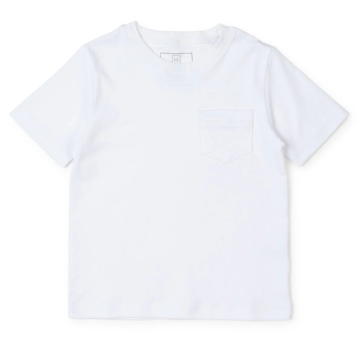 Charles Boys' Pima Cotton Pocket T-shirt - White