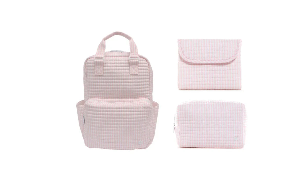 Quilted All You Need Bundle in Pimlico Stripe Pink + Changer Mat