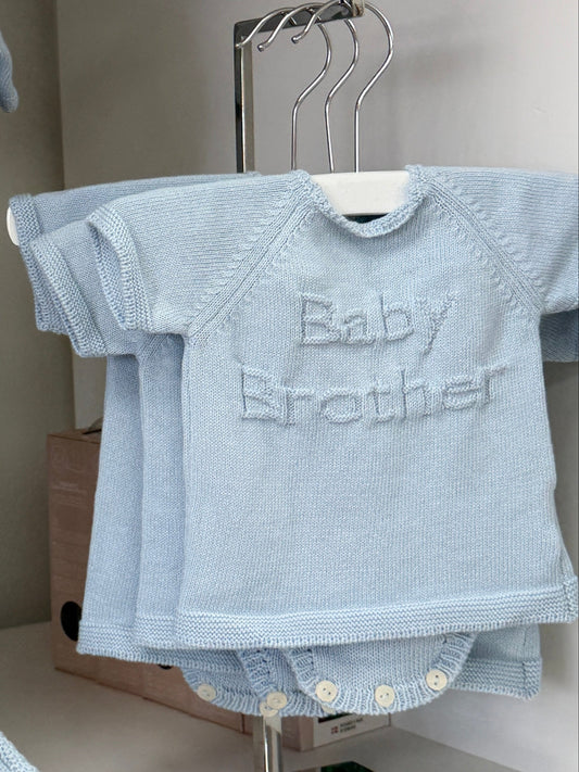 Baby Brother Short Sleeve Knit Diaper Set