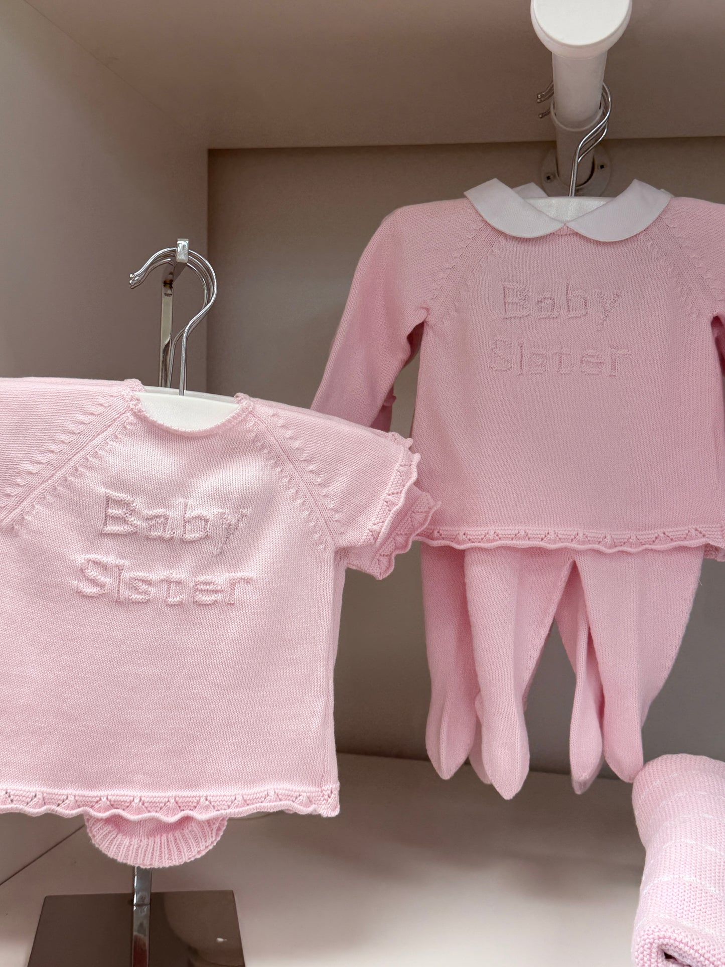 Baby Sister Short Sleeve Knit Diaper Set