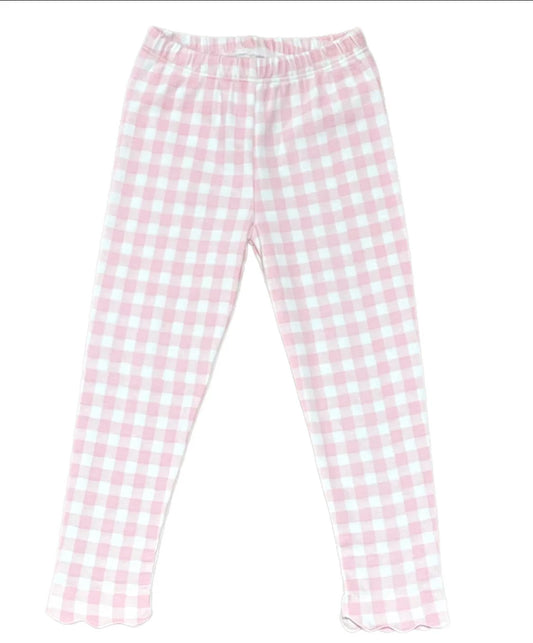 James and Lottie-Pink Gingham Leggings