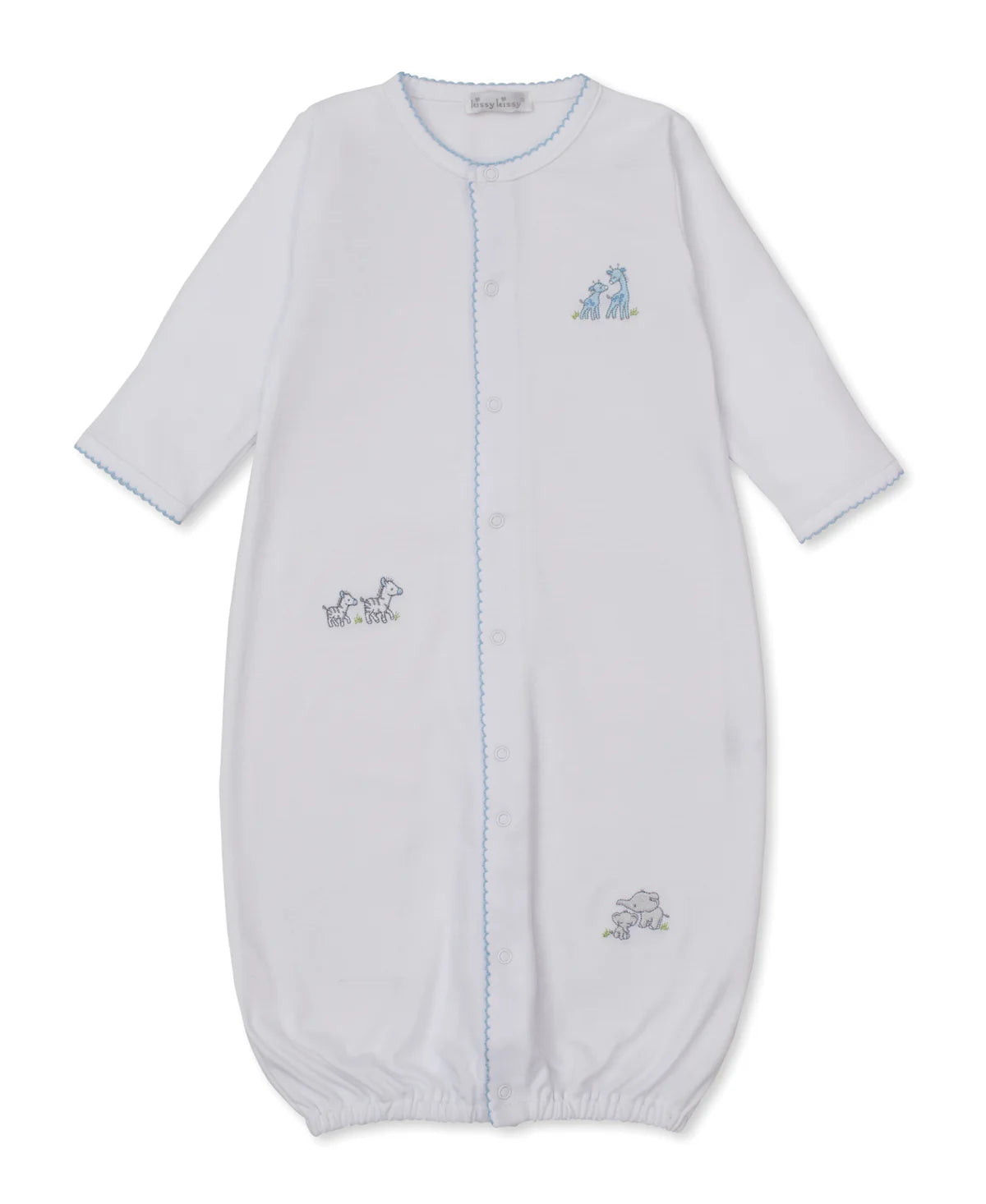 Safari Party-Converter Gown- White/Light Blue