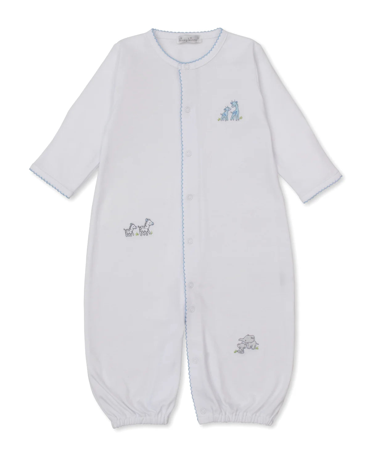 Safari Party-Converter Gown- White/Light Blue