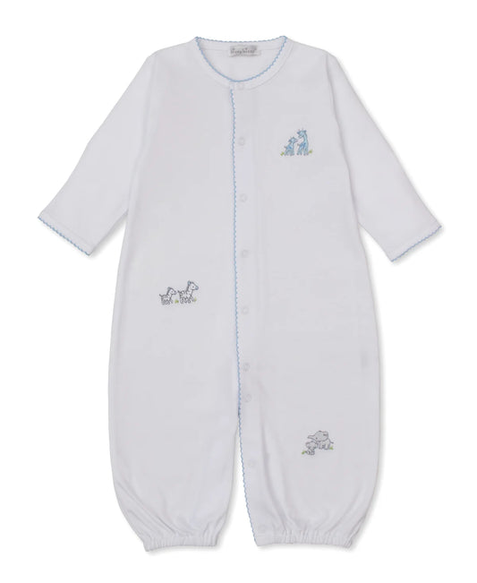 Safari Party-Converter Gown- White/Light Blue