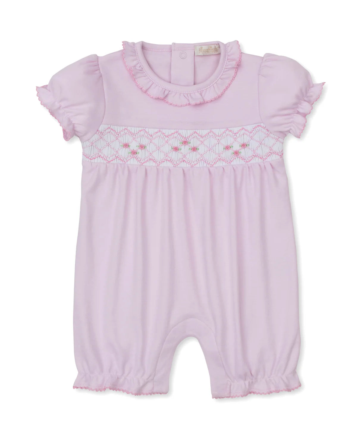 Pink Hand Smocked Short Playsuit