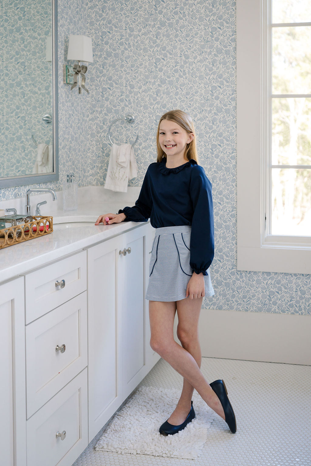 Kristen Skort - Navy Tide, Nightfall Corduroy