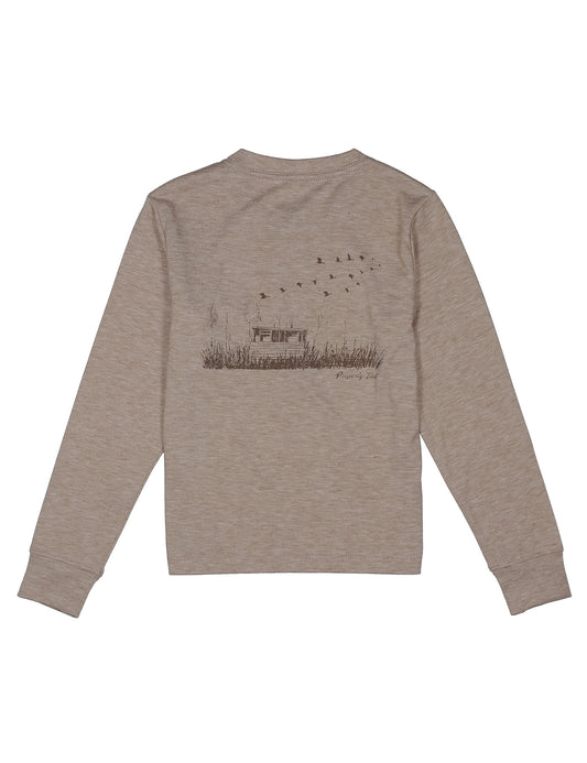 Boys Portland Pocket Tee LS - Duck Blind - Sand