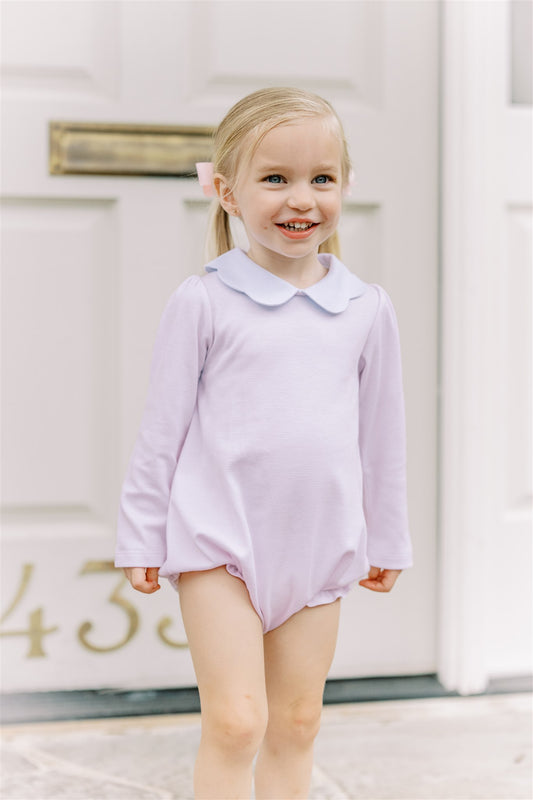 TPP-Lt Pink Stripe Scallop Collar Bubble-