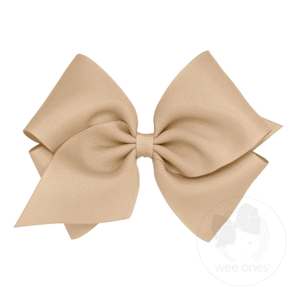 Mini King Classic Grosgrain Hair Bow (Plain Wrap)
