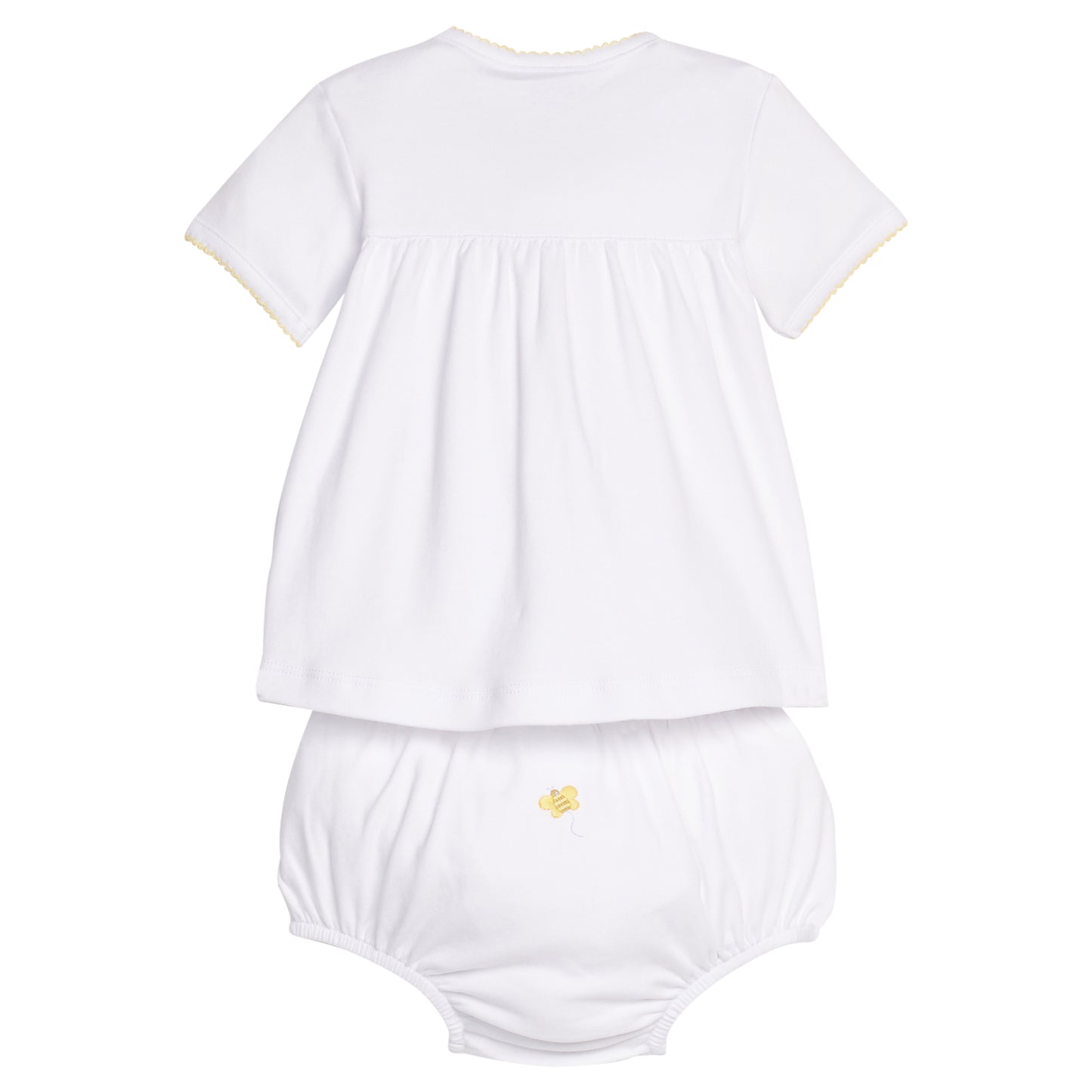 Pinpoint Layette Knit  Diaper Set - Bee
