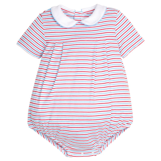 Pleated Peter Pan Bubble - Primary Stripe