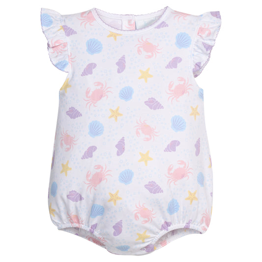 Printed Angel Sleeve Bubble - Sea Shells