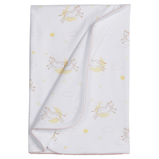 Printed Blanket - Pink Cow Jumping Over the Moon