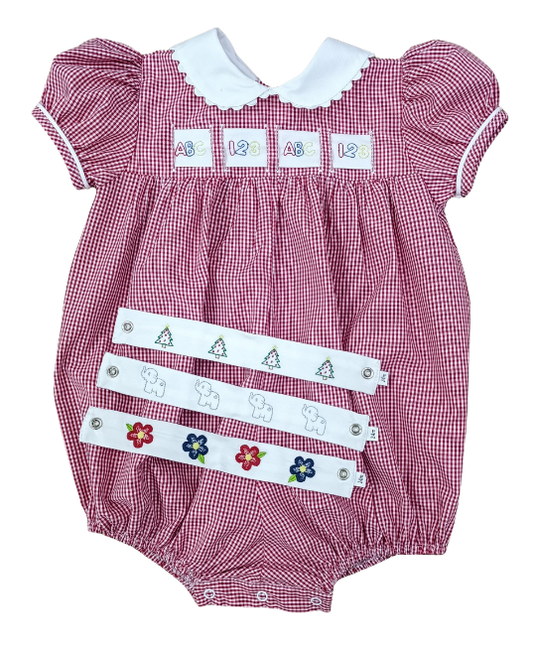 Ruth Ribbon Bubble - Ridgeland Red Minigingham