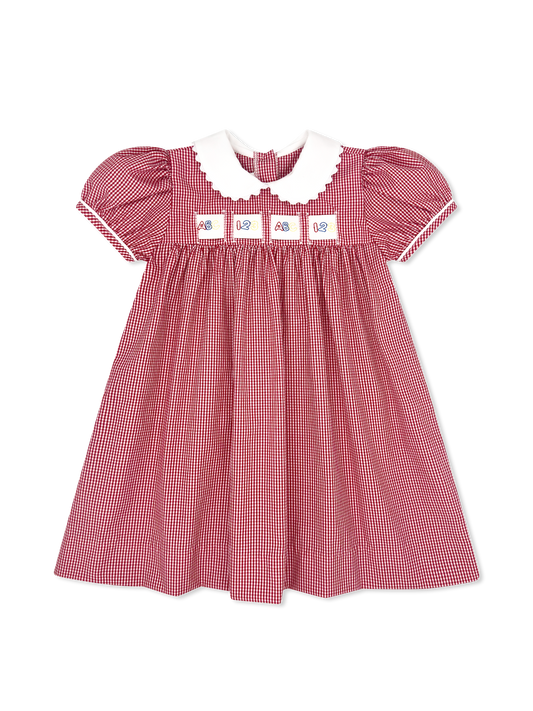 Ruth Ribbon Dress - Ridgeland Red Minigingham