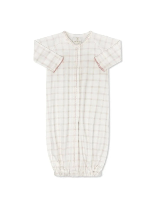 Snuggle Me Saque - Wilmington Pink Windowpane OS