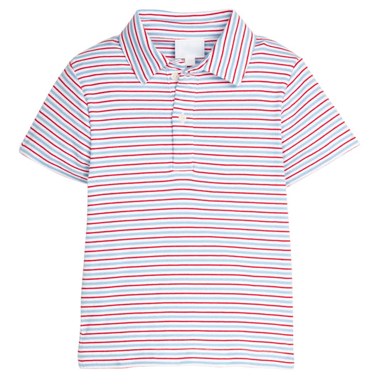 Short Sleeve Polo - Primary Stripe