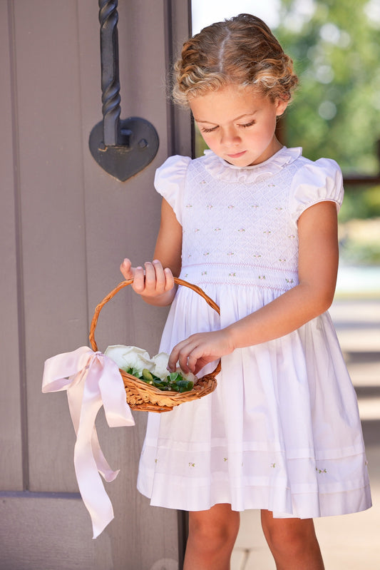 Smocked Claiborne Dress - Rosebuds