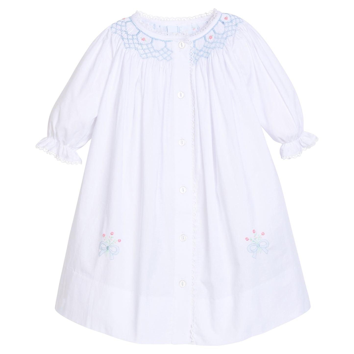 Smocked Heirloom Gown - Blue Bell