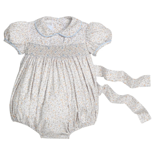 Smocked Peter Pan Bubble-Winthrop Floral