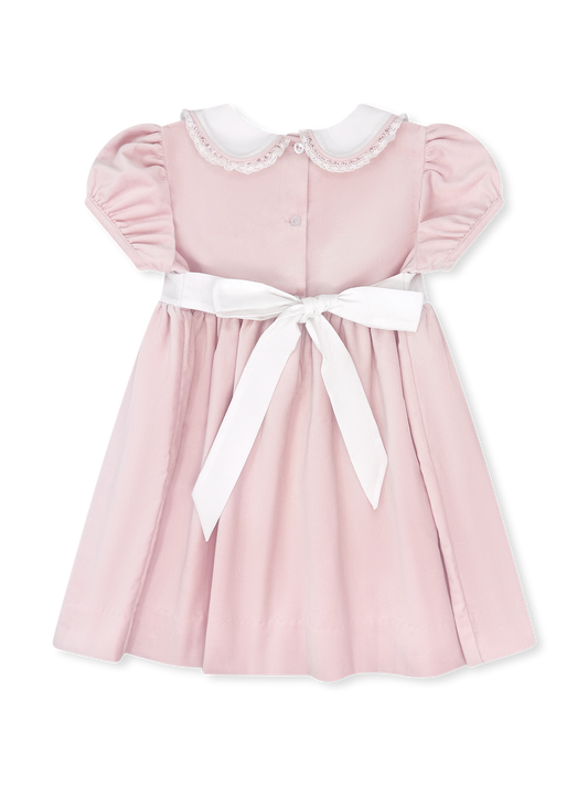 Sue Shaw Dress - Petite Pink Velvet, Holly