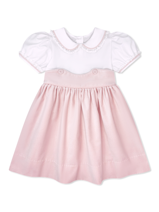 Sundays Best Dress - Petite Pink Velvet